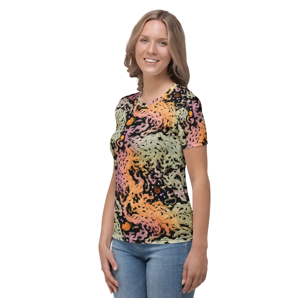 Flame Garden on Women's Crew Neck T-Shirt — Left
