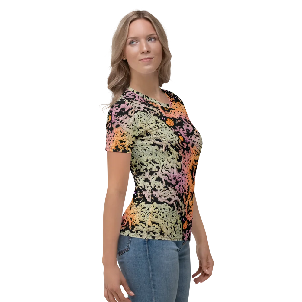 Flame Garden on Women's Crew Neck T-Shirt — Right