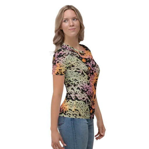 Flame Garden on a Women's Crew Neck T-Shirt