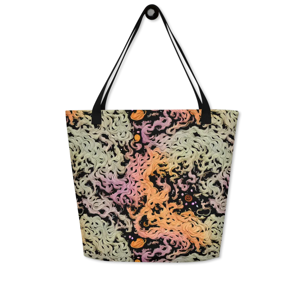 Flame Garden on Large Tote Bag W/ Pocket — Front
