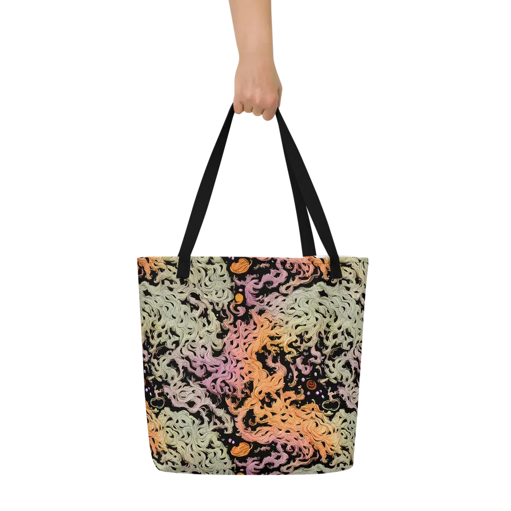 Flame Garden on Large Tote Bag W/ Pocket — Front