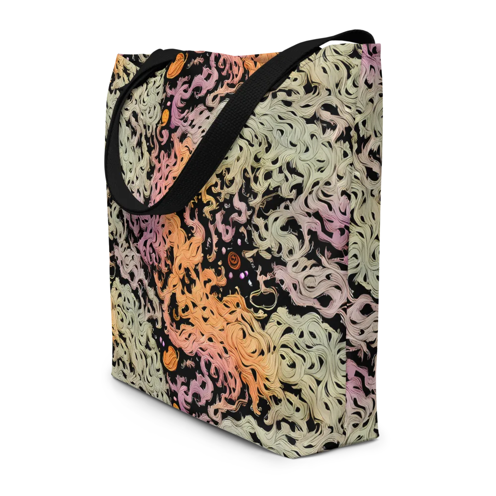 Flame Garden on Large Tote Bag W/ Pocket — Front