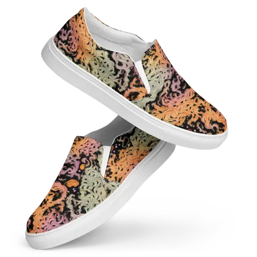 Flame Garden on a Women's Slip-On Canvas Shoes