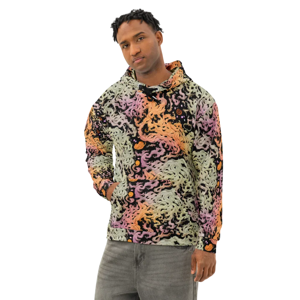 Flame Garden on Cotton Hoodie — Left Front