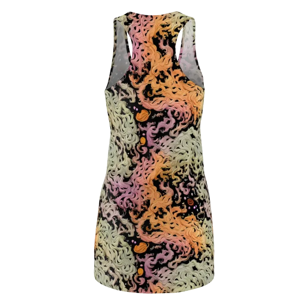Flame Garden on Racerback Dress — Back