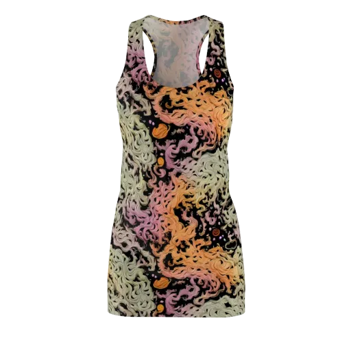 Flame Garden on a Racerback Dress