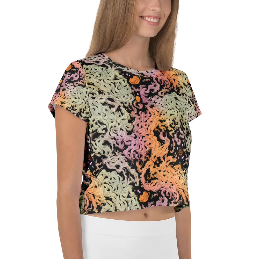 Flame Garden on Crop Tee — Right