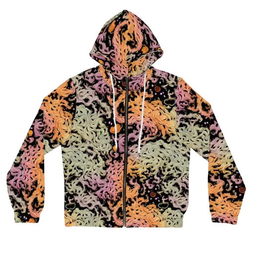 Flame Garden on a Women's Full-Zip Hoodie