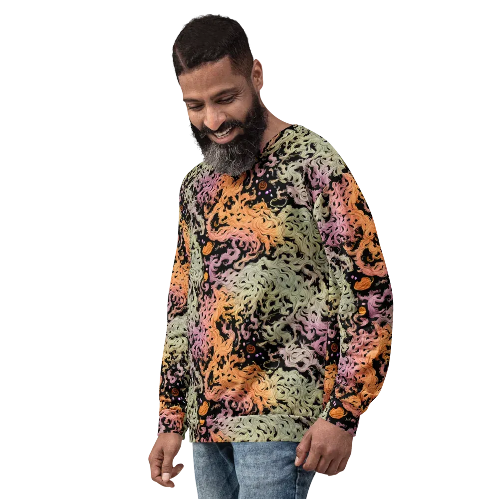 Flame Garden on Sweatshirt — Left Front