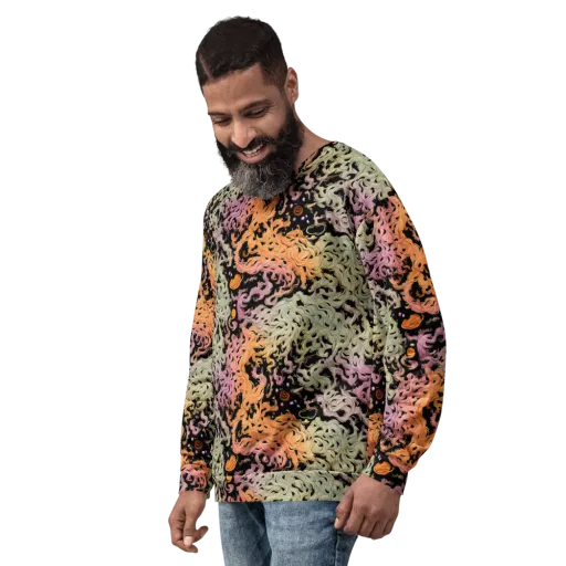 Flame Garden on a Sweatshirt