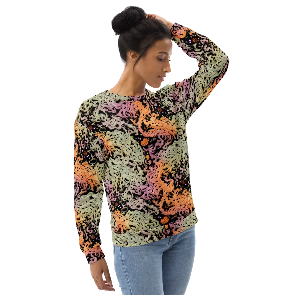 Flame Garden on Sweatshirt — Right Front