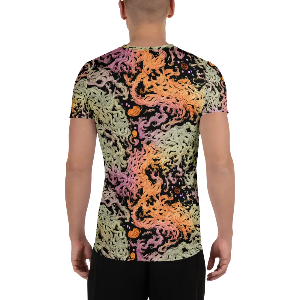 Flame Garden on Men's Athletic T-Shirt — Back