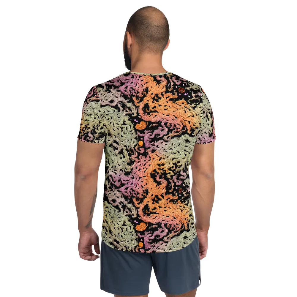 Flame Garden on Men's Athletic T-Shirt — Back