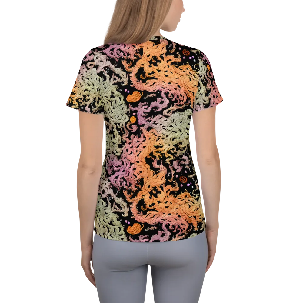 Flame Garden on Women's Athletic T-Shirt — Back