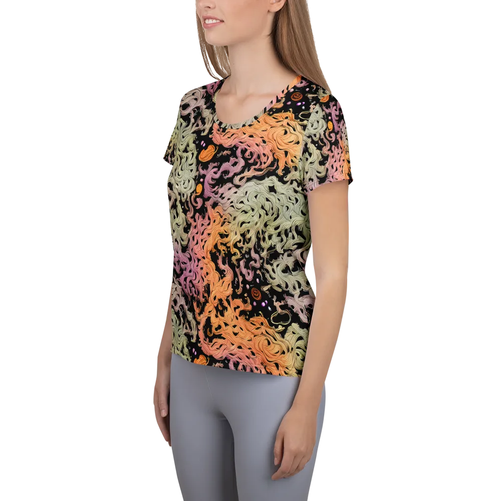 Flame Garden on Women's Athletic T-Shirt — Left
