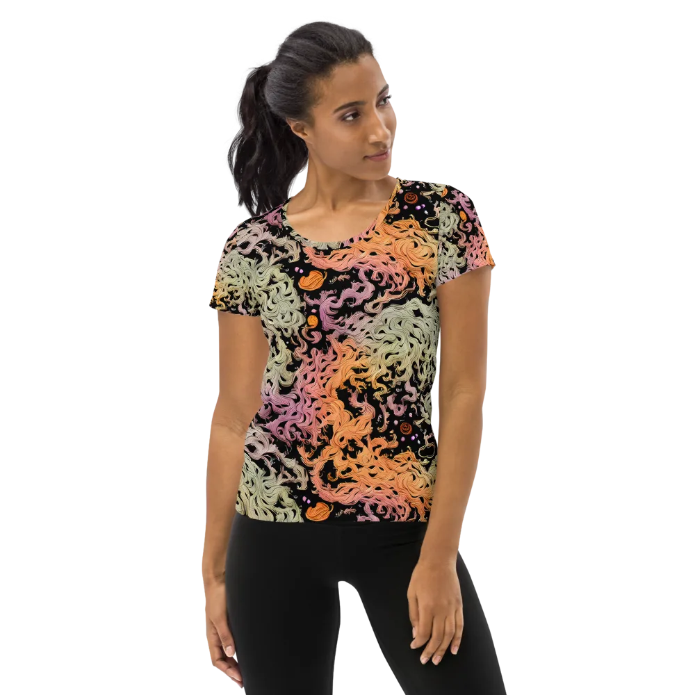 Flame Garden on Women's Athletic T-Shirt — Front