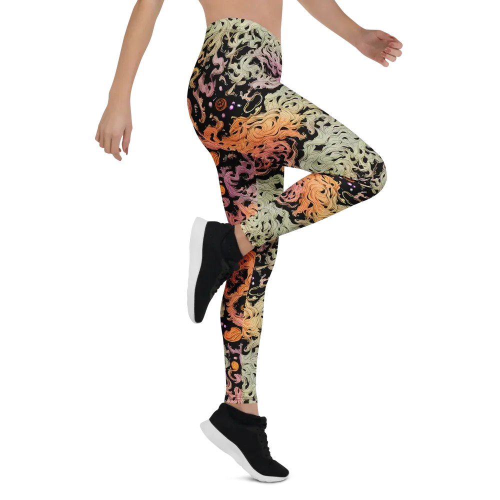 Flame Garden on Leggings — Right