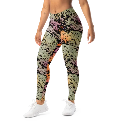 Flame Garden on a Leggings