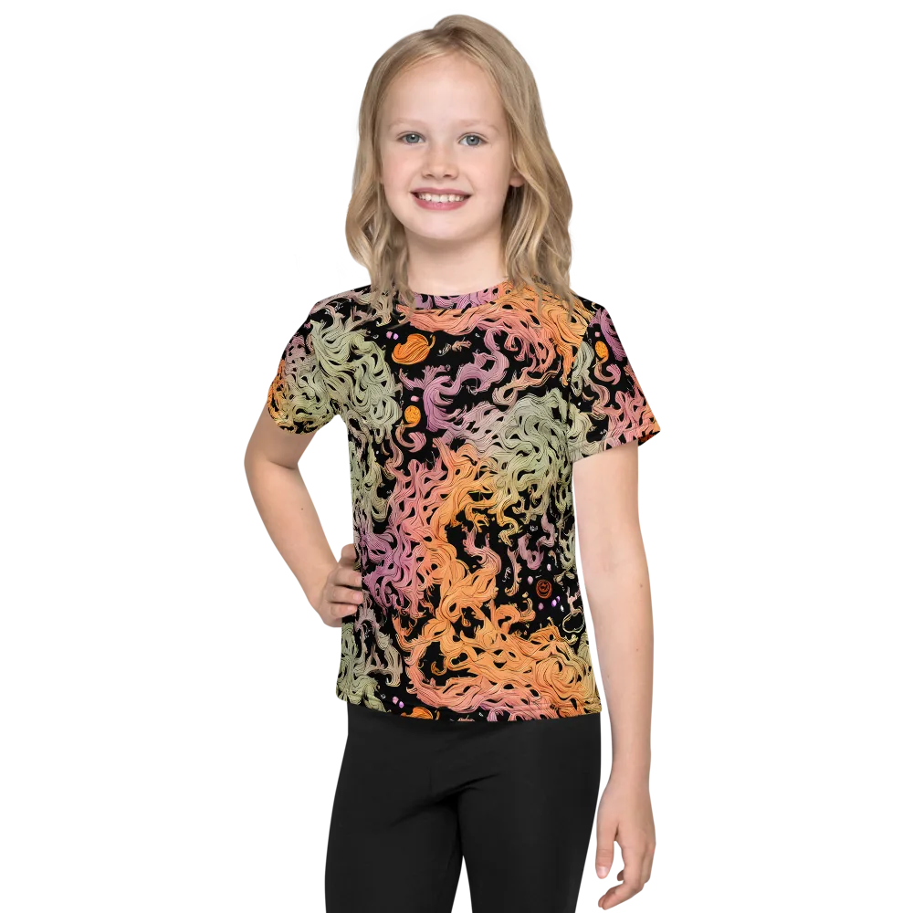 Flame Garden on Kids Crew Neck T-Shirt — Front