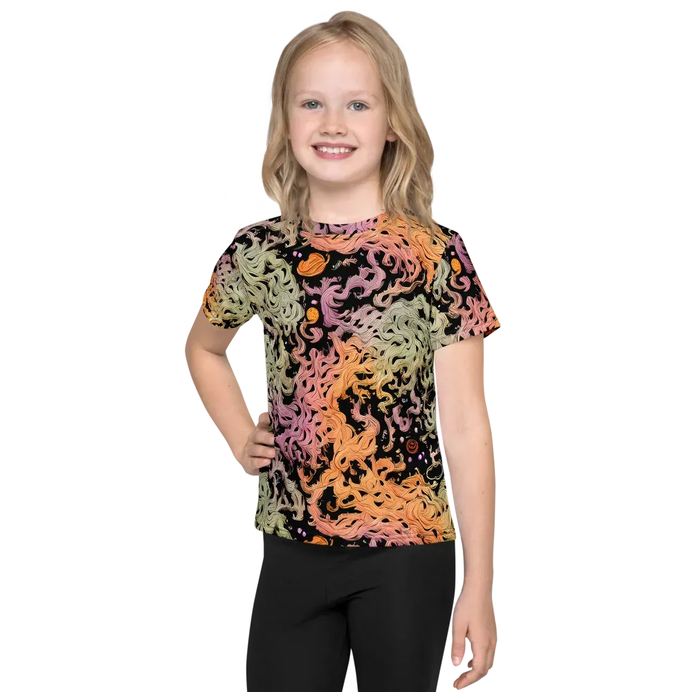 Flame Garden on Kids Crew Neck T-Shirt — Front