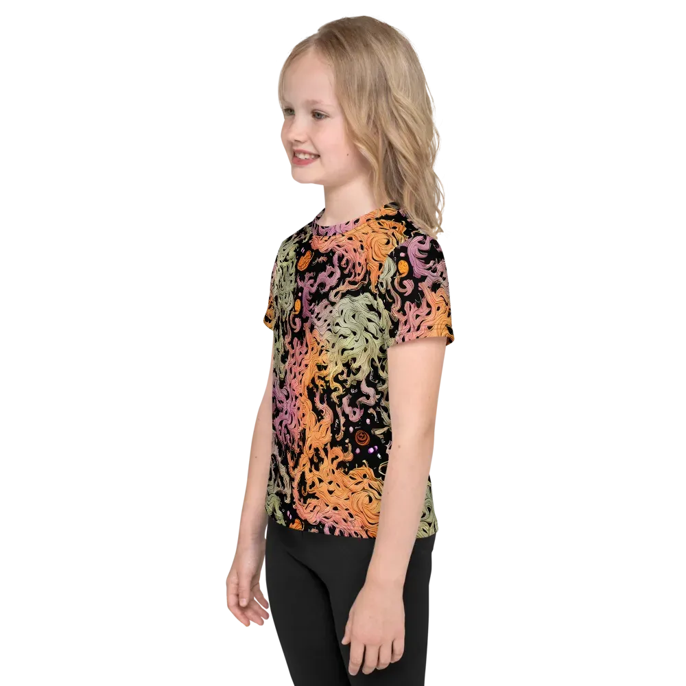 Flame Garden on Kids Crew Neck T-Shirt — Left