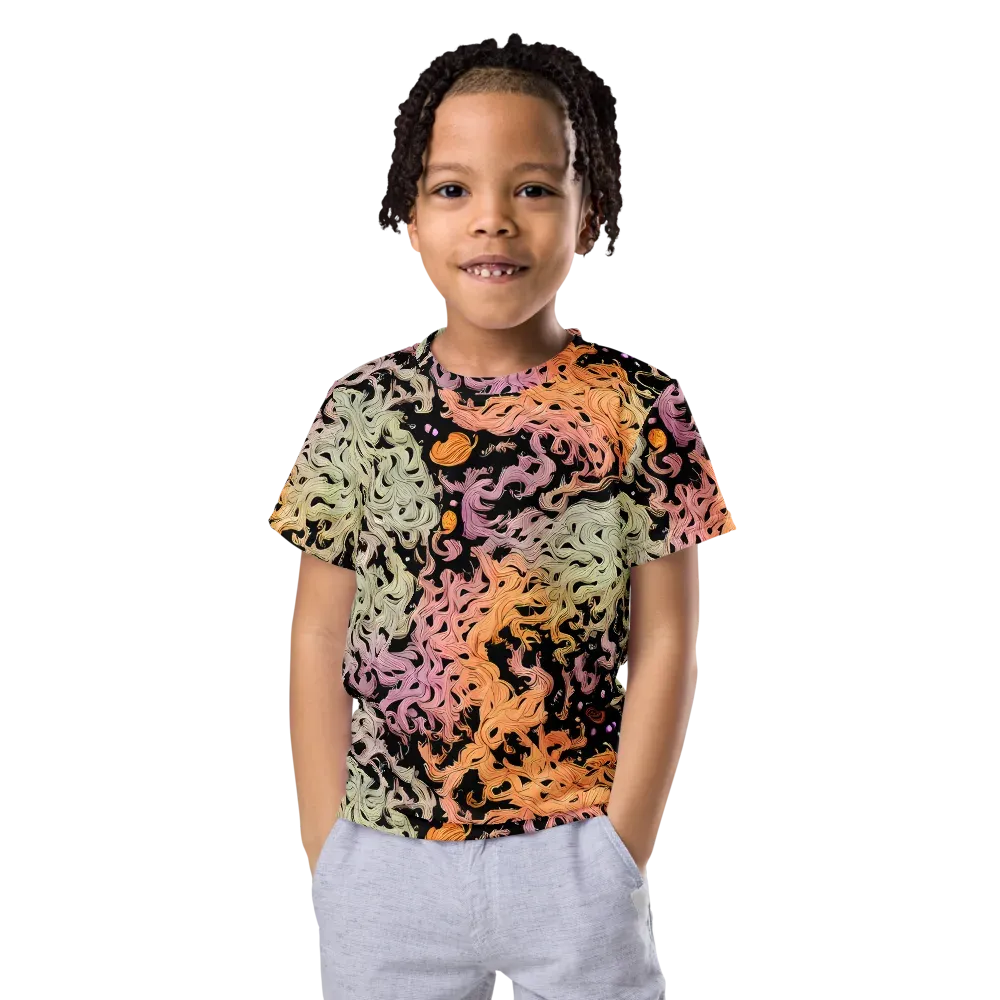 Flame Garden on Kids Crew Neck T-Shirt — Front