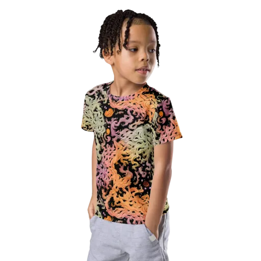 Flame Garden on a Kids Crew Neck T-Shirt