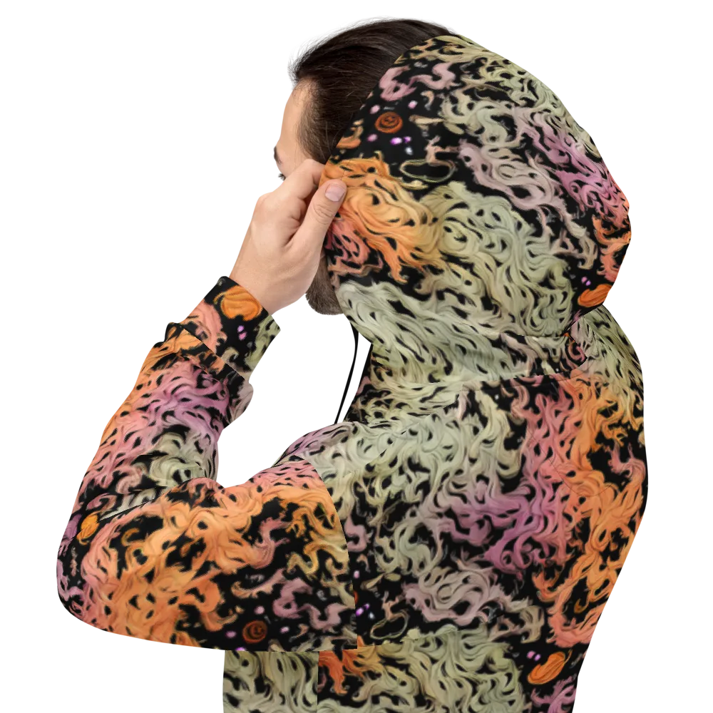 Flame Garden on Hoodie — Back