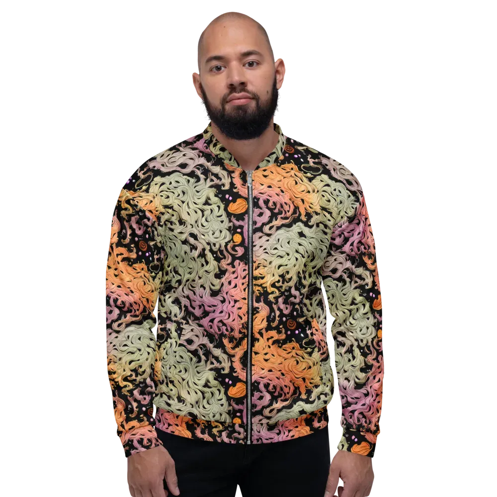 Flame Garden on Bomber Jacket — Front