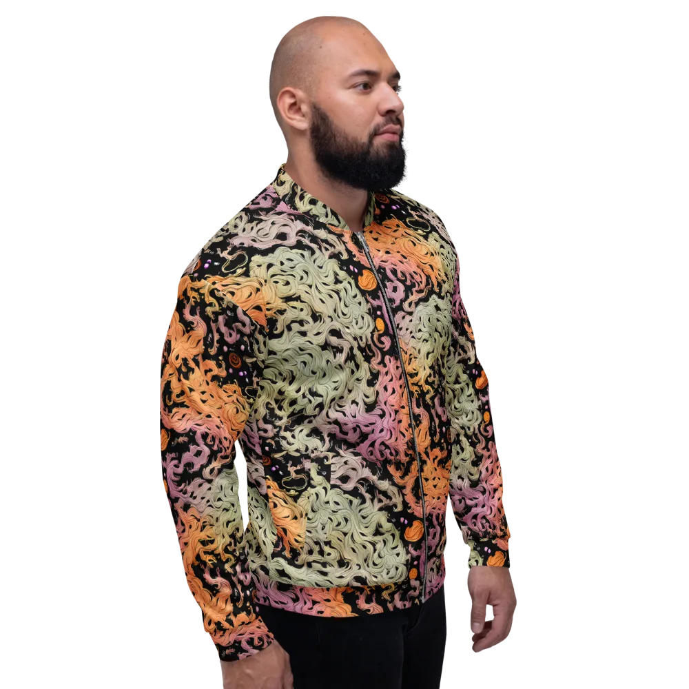 Flame Garden on Bomber Jacket — Right
