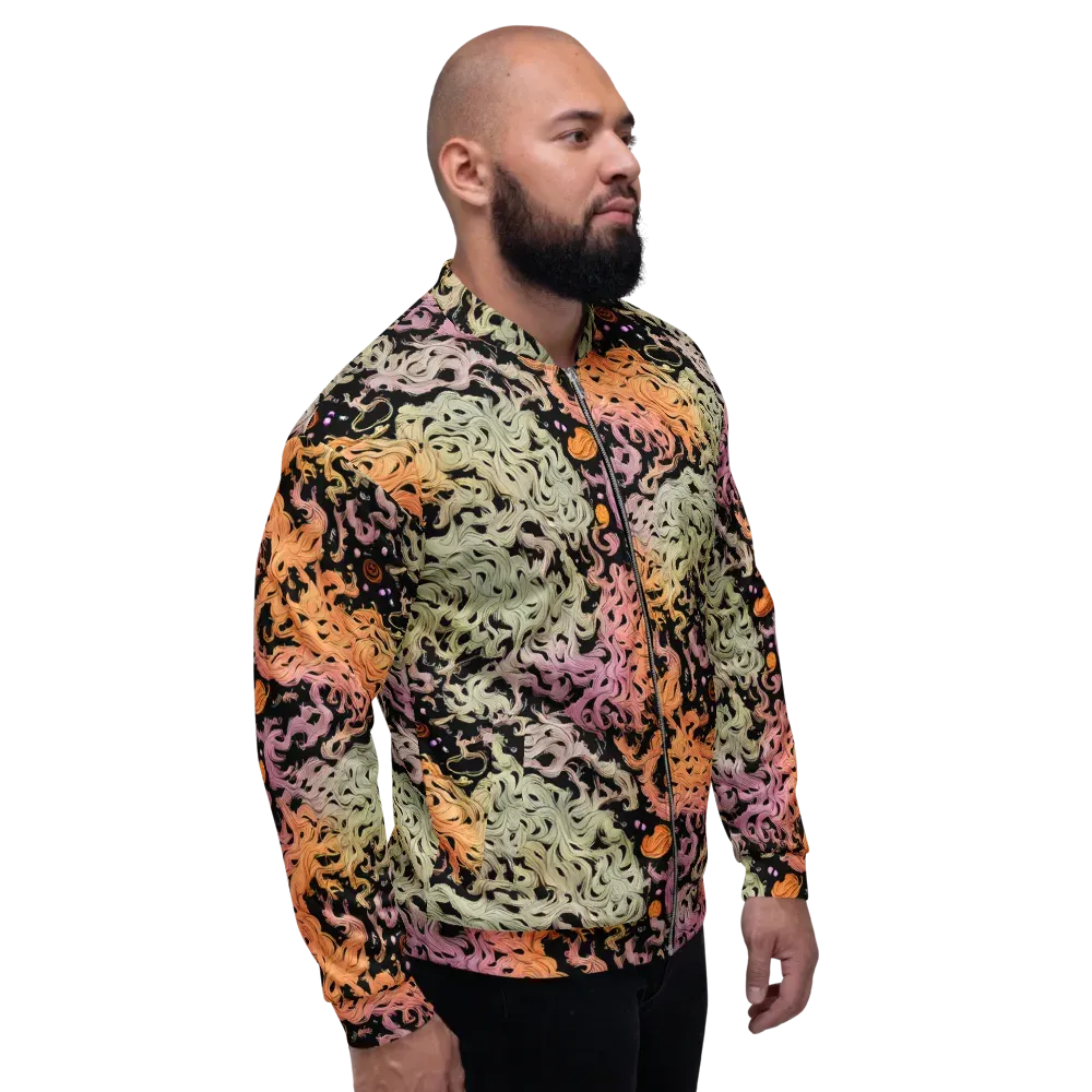 Flame Garden on Bomber Jacket — Right
