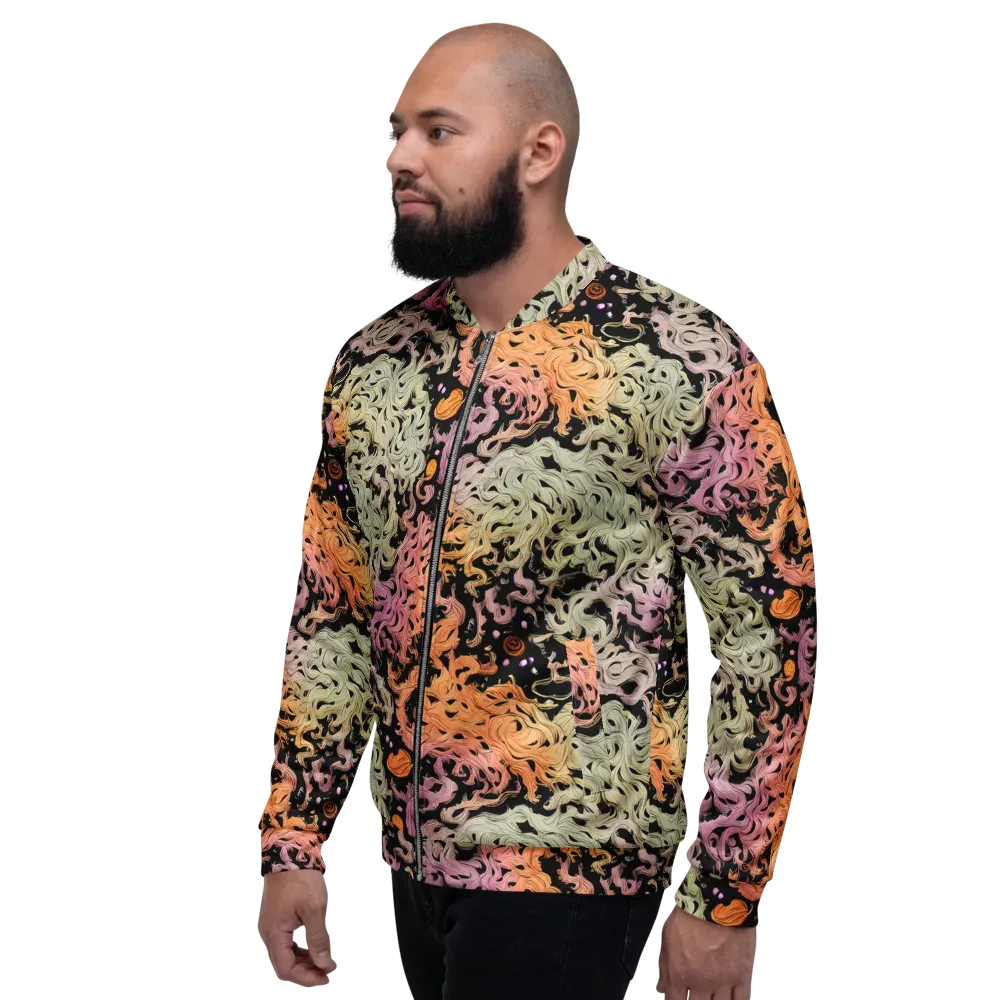 Flame Garden on Bomber Jacket — Left