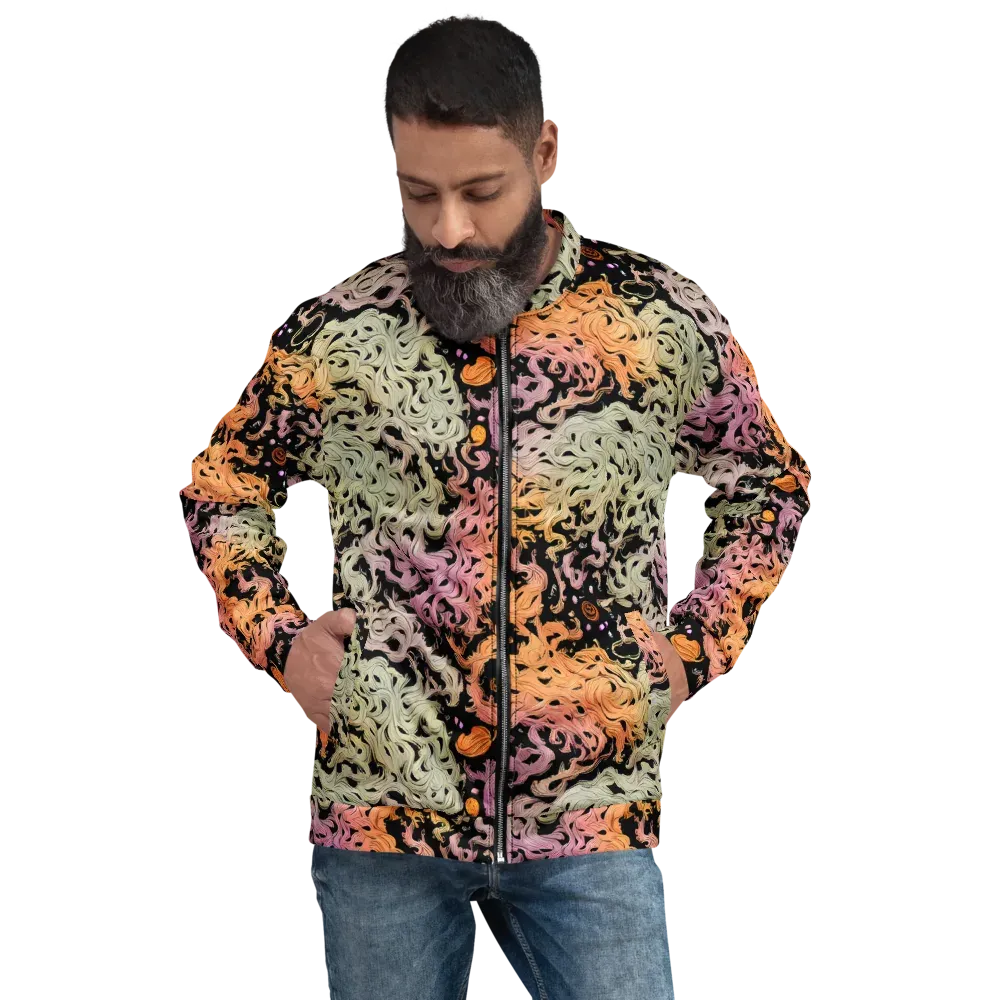 Flame Garden on Bomber Jacket — Front