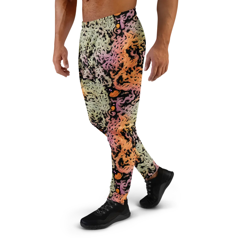 Flame Garden on Men's Joggers — Left