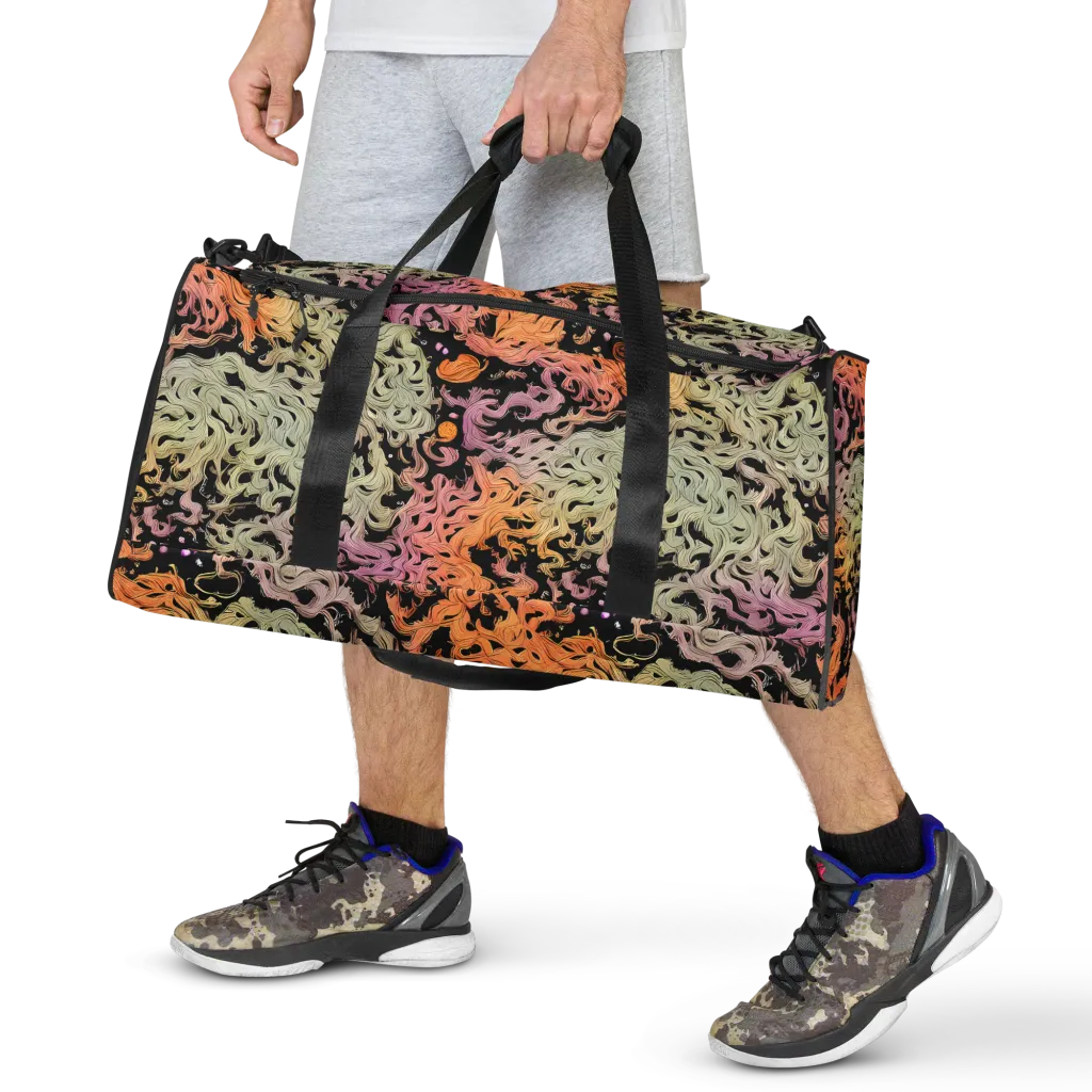 Flame Garden on Duffle Bag — Front