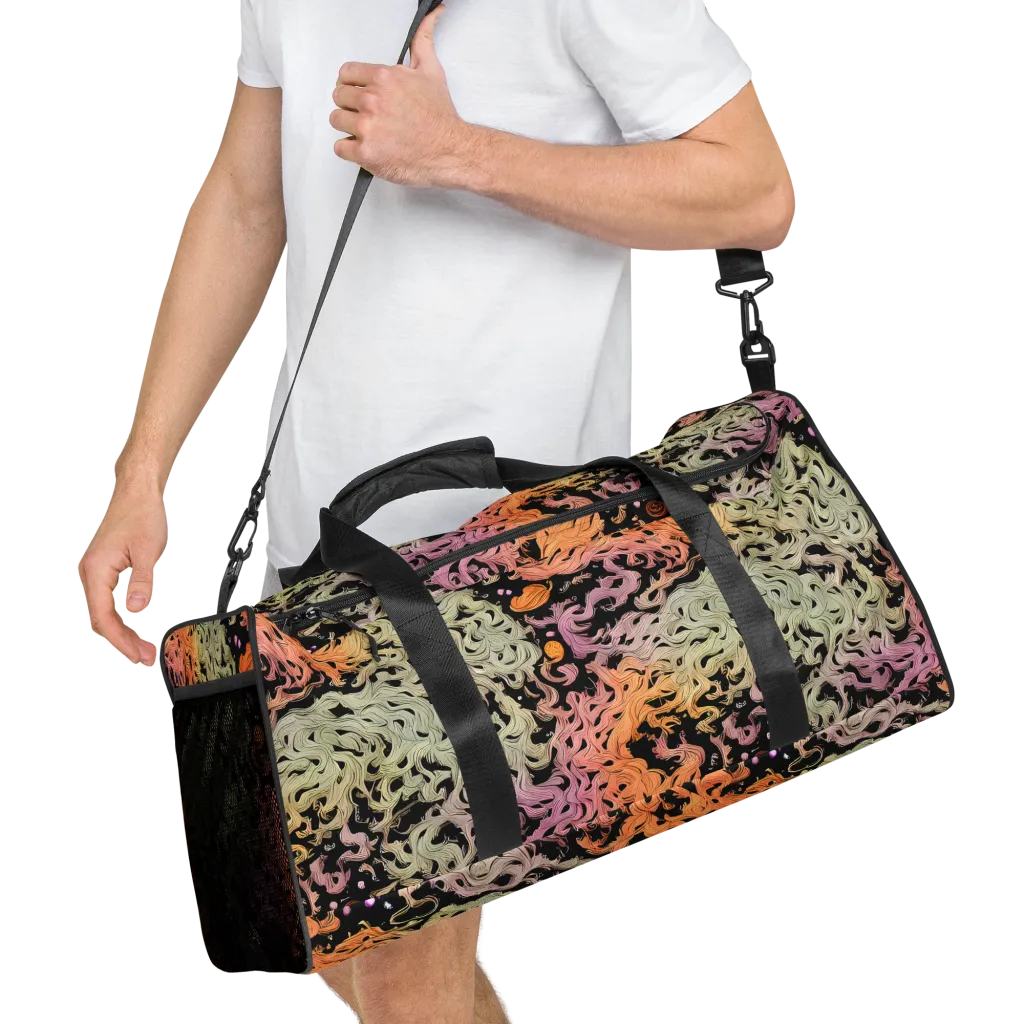 Flame Garden on Duffle Bag — Right Front