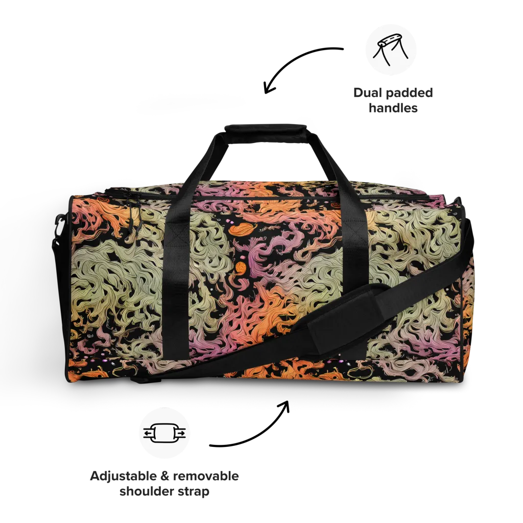 Flame Garden on Duffle Bag — Front