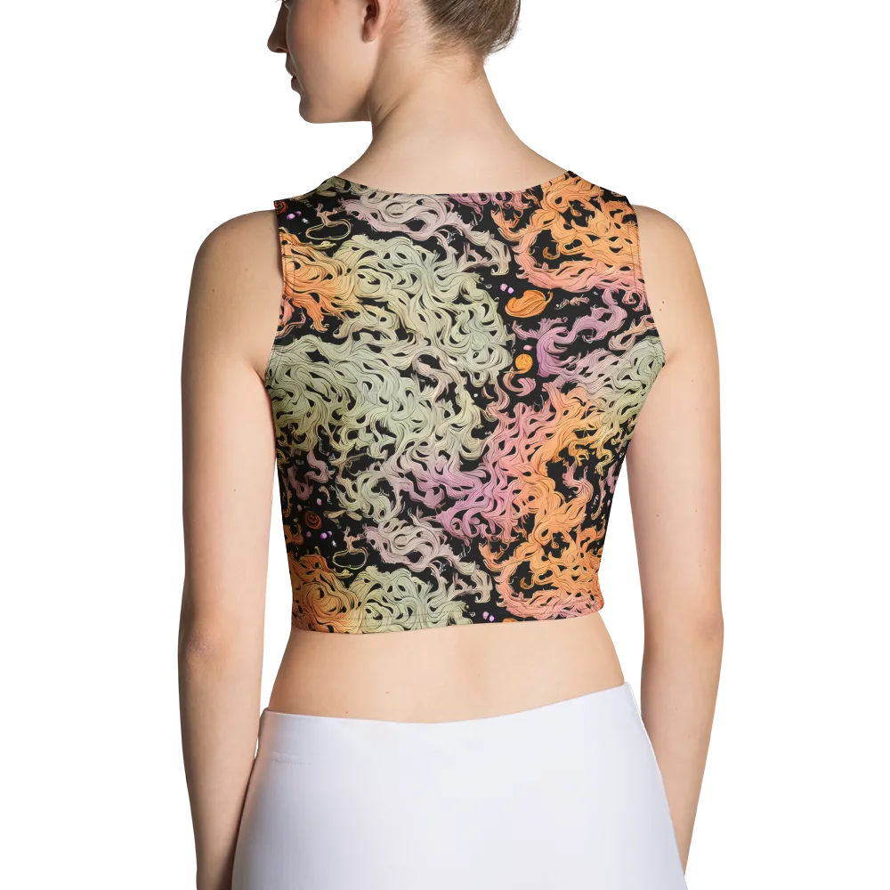 Flame Garden on Crop Top — Back