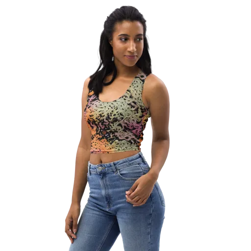 Flame Garden on a Crop Top