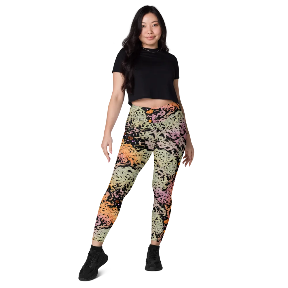 Flame Garden on Leggings with Pockets — Front