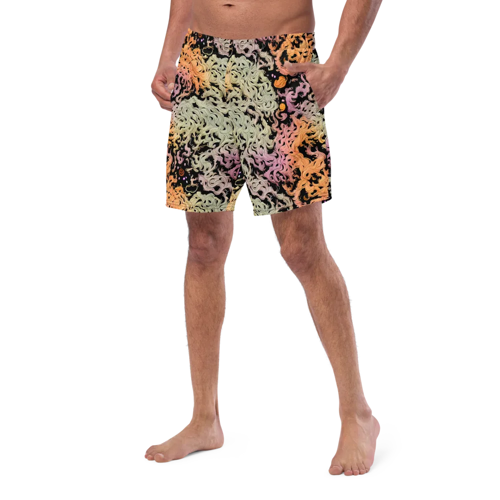 Flame Garden on Swim Trunks — Left Front