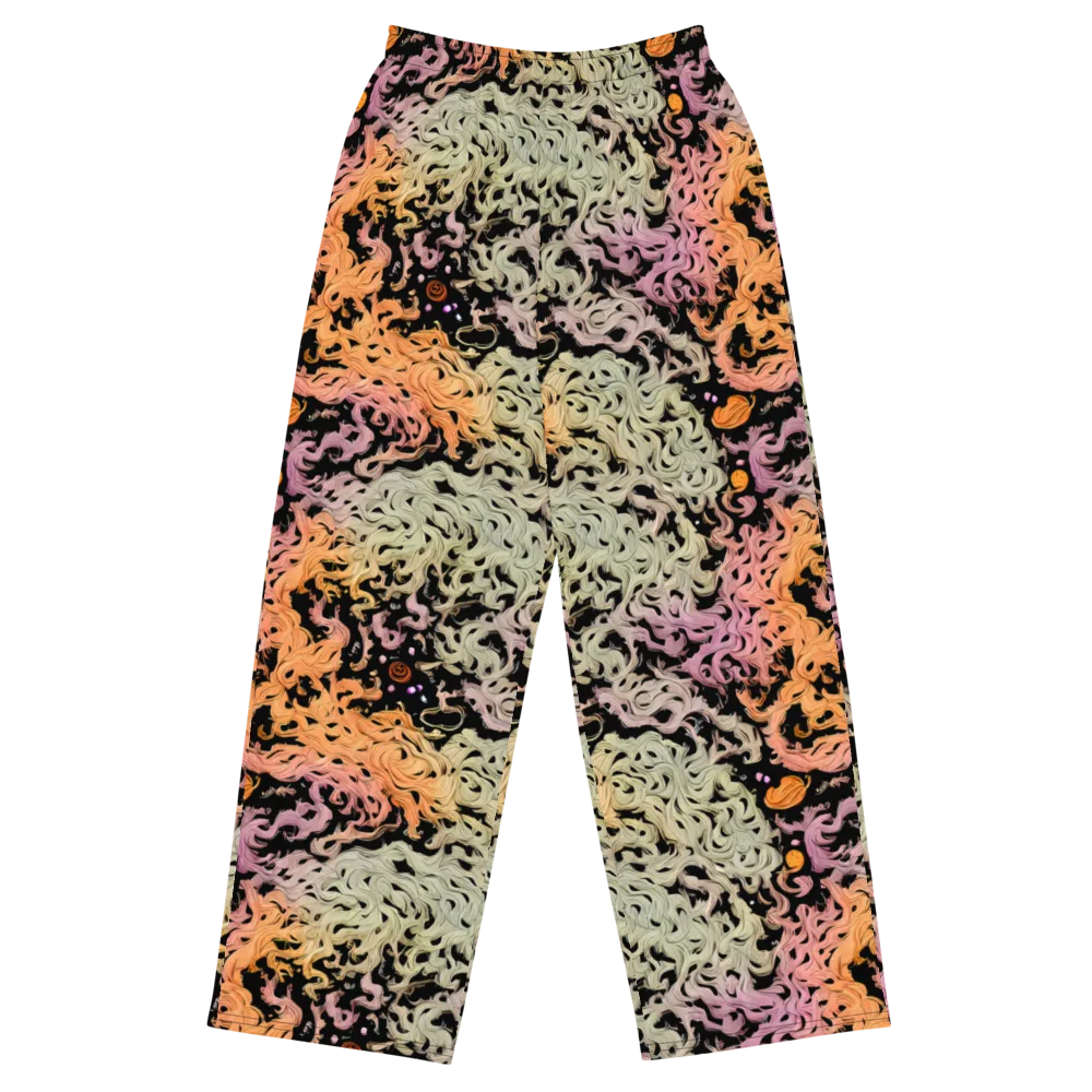 Flame Garden on Wide-Leg Pants — Front