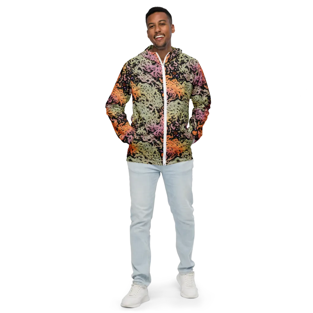 Flame Garden on Men's Windbreaker — Front