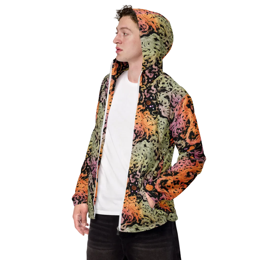 Flame Garden on Men's Windbreaker — Left Front