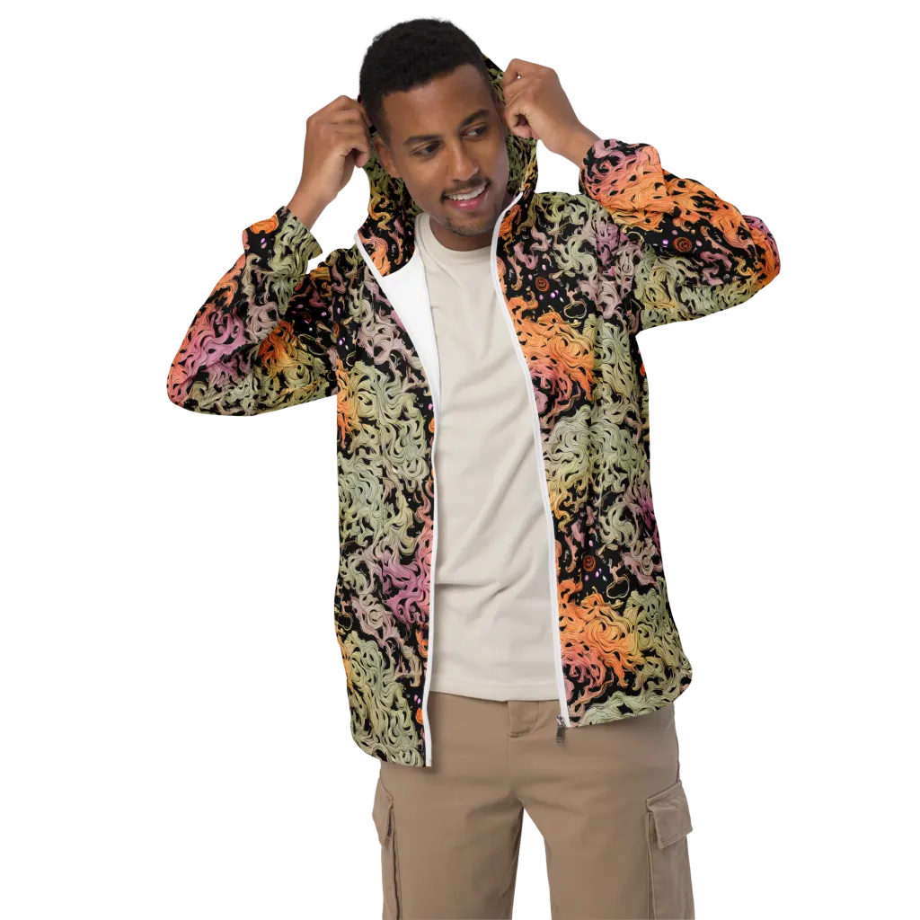 Flame Garden on Men's Windbreaker — Front
