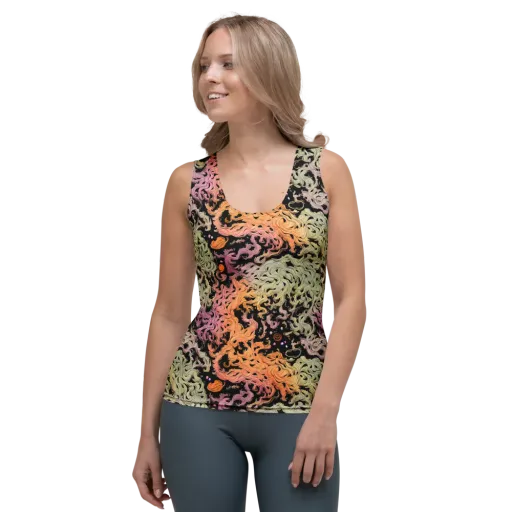 Flame Garden on a Women's Tank Top