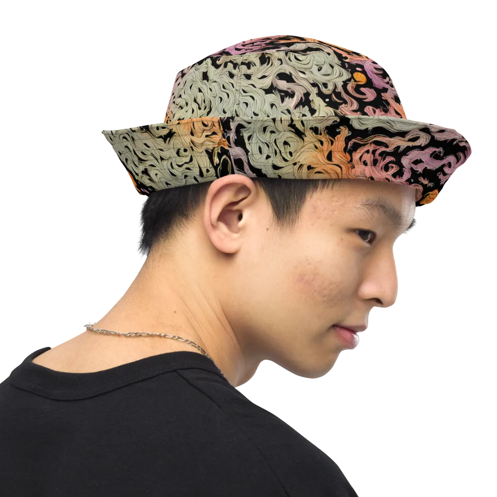 Flame Garden on Reversible Bucket Hat — Right Outside