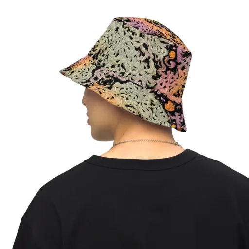 Flame Garden on a Reversible Bucket Hat