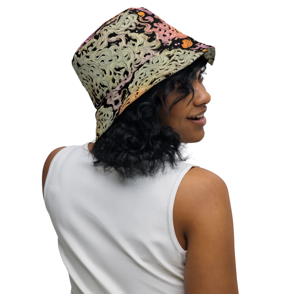 Flame Garden on Reversible Bucket Hat — Right Outside