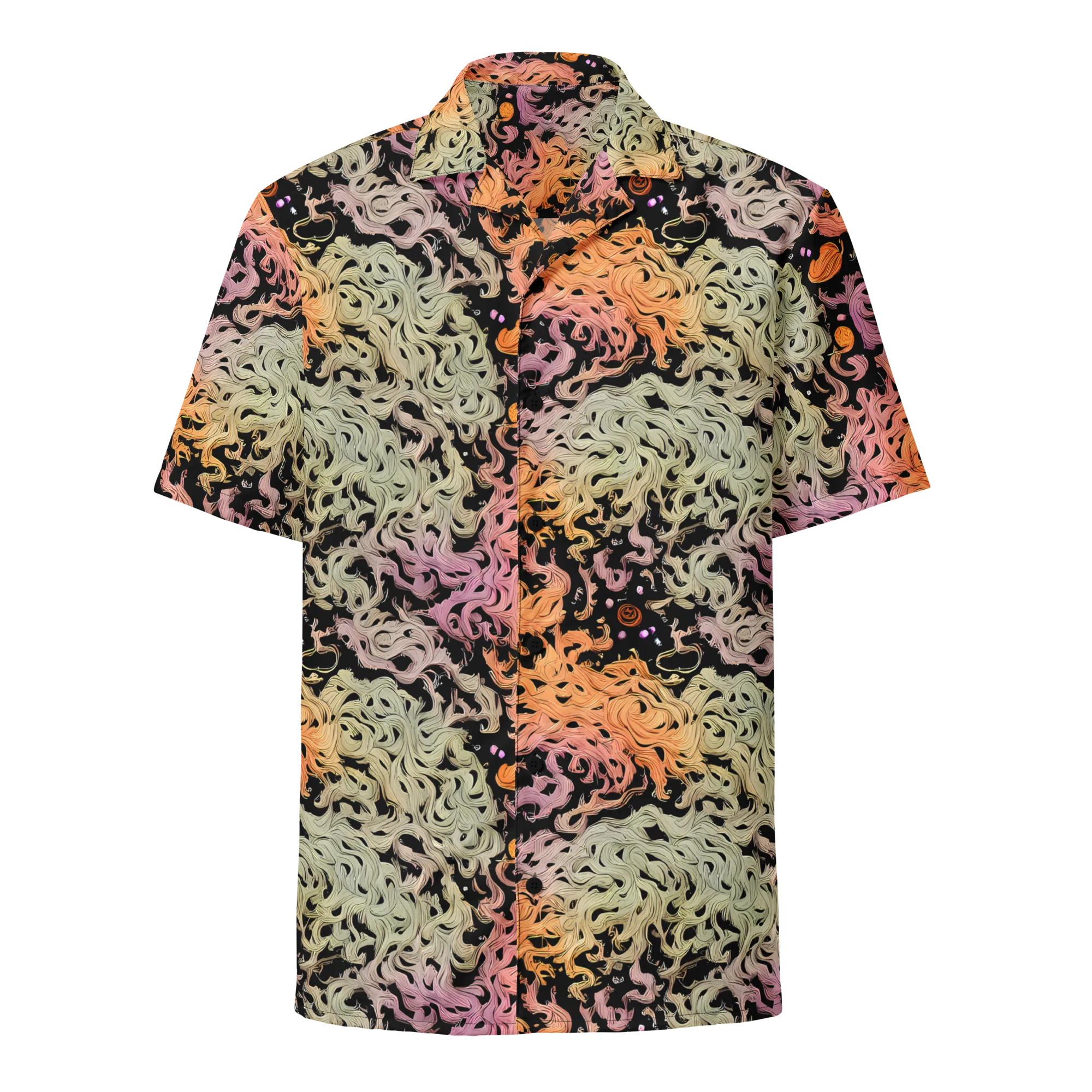 Flame Garden on Button Shirt — Front